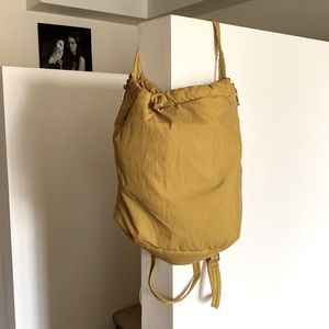 Vince Camuto soft convertible backpack/shoulder bag in mustard
